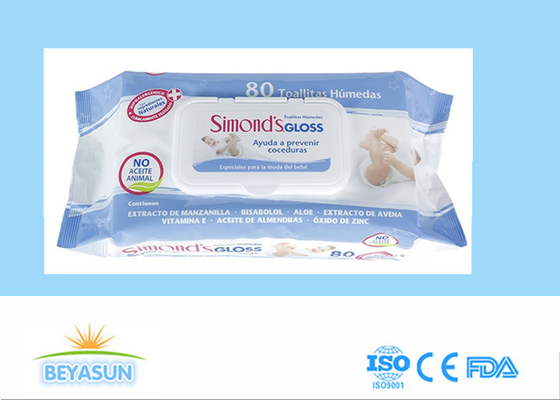 ทิชชู่เปียกแบบใช้แล้วทิ้งสำหรับเด็กธรรมชาติแบบกำหนดเอง 99.9 น้ำบริสุทธิ์ไม่มีการเติม