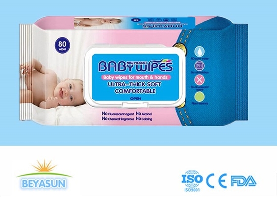 กล่องดิสเพลย์ เบบี้วูฟ Spunlace Wet Wipe 80pcs